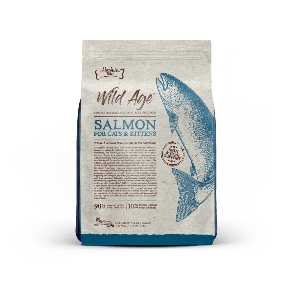 Absolute Bites Wild Age Dry Cat Food - Salmon (2 Sizes)