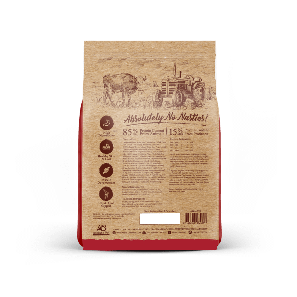 Absolute Bites Wild Age Dry Dog Food - Beef & Potato (2 Sizes) - Image 4