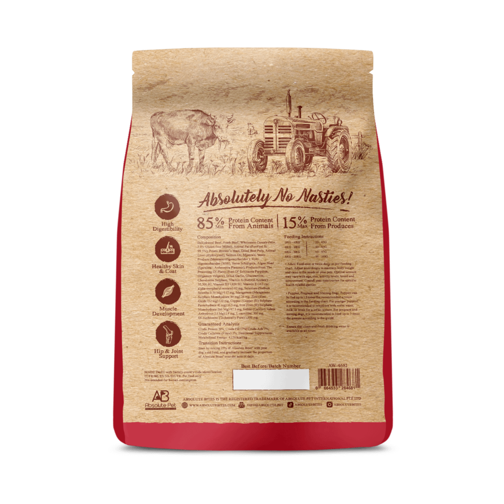 Absolute Bites Wild Age Dry Dog Food - Beef & Potato (2 Sizes) - Image 5