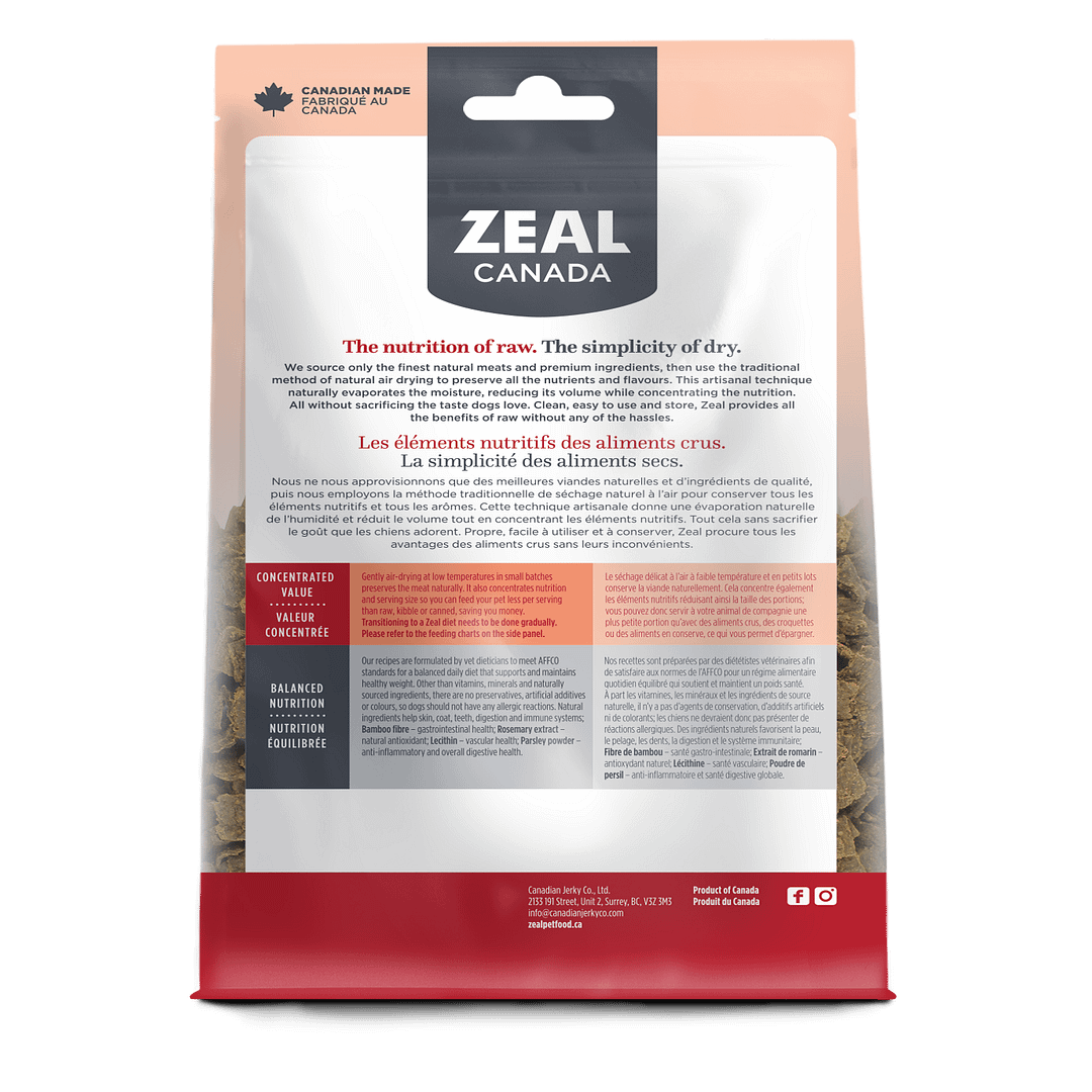 Zeal Canada Gently Air-Dried Beef Recipe Dry Dog Food [Wt : 1lb/454 g] - Image 2
