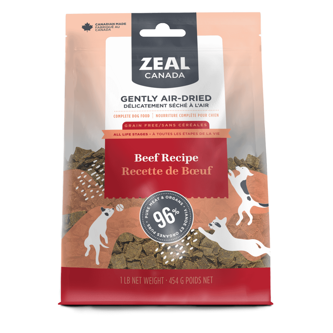 Zeal Canada Gently Air-Dried Beef Recipe Dry Dog Food [Wt : 1lb/454 g]