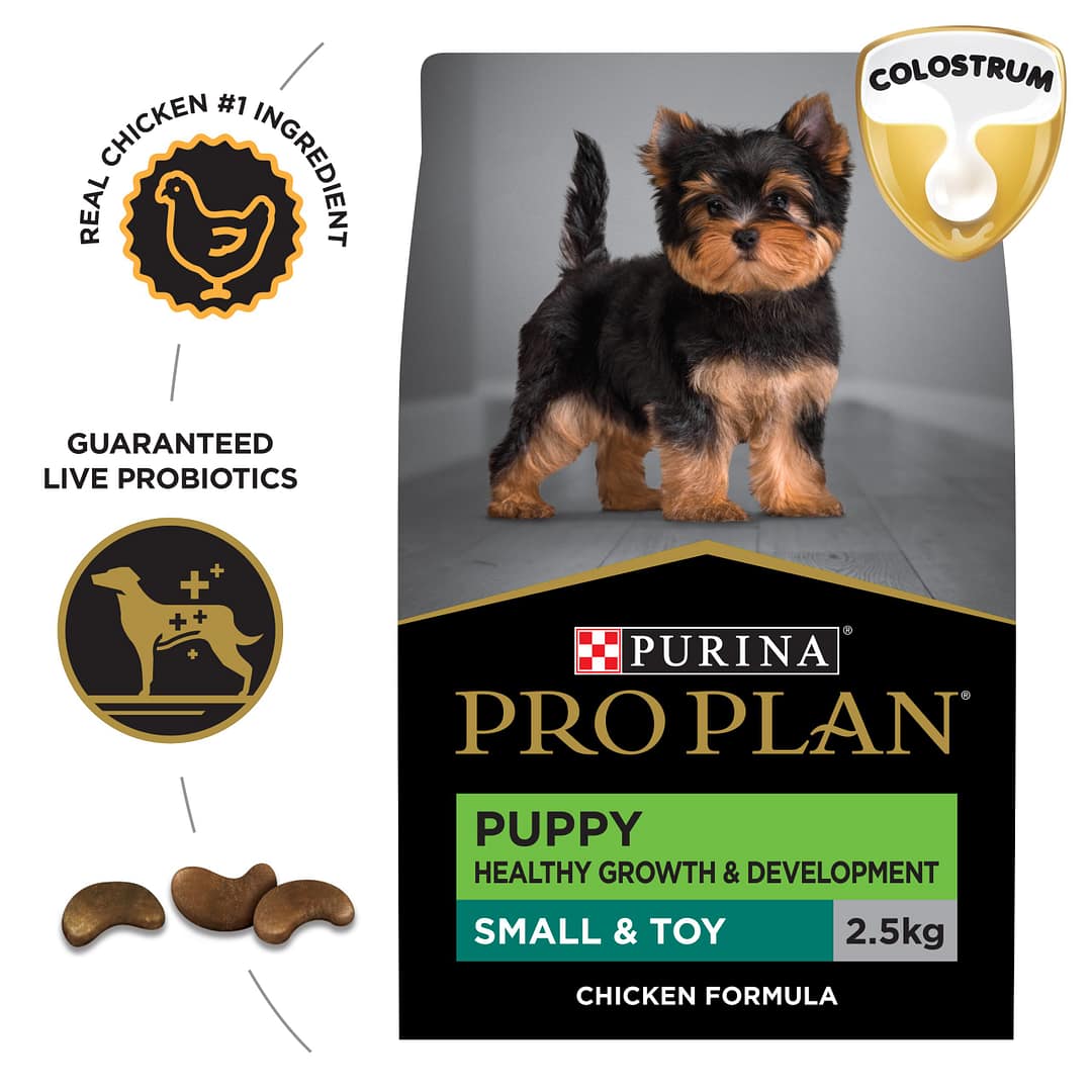 Purina PRO PLAN Puppy Small & Toy Breed Chicken Formula with Colostrum and Probiotics - Dry Dog Food (2 Sizes) - Image 2