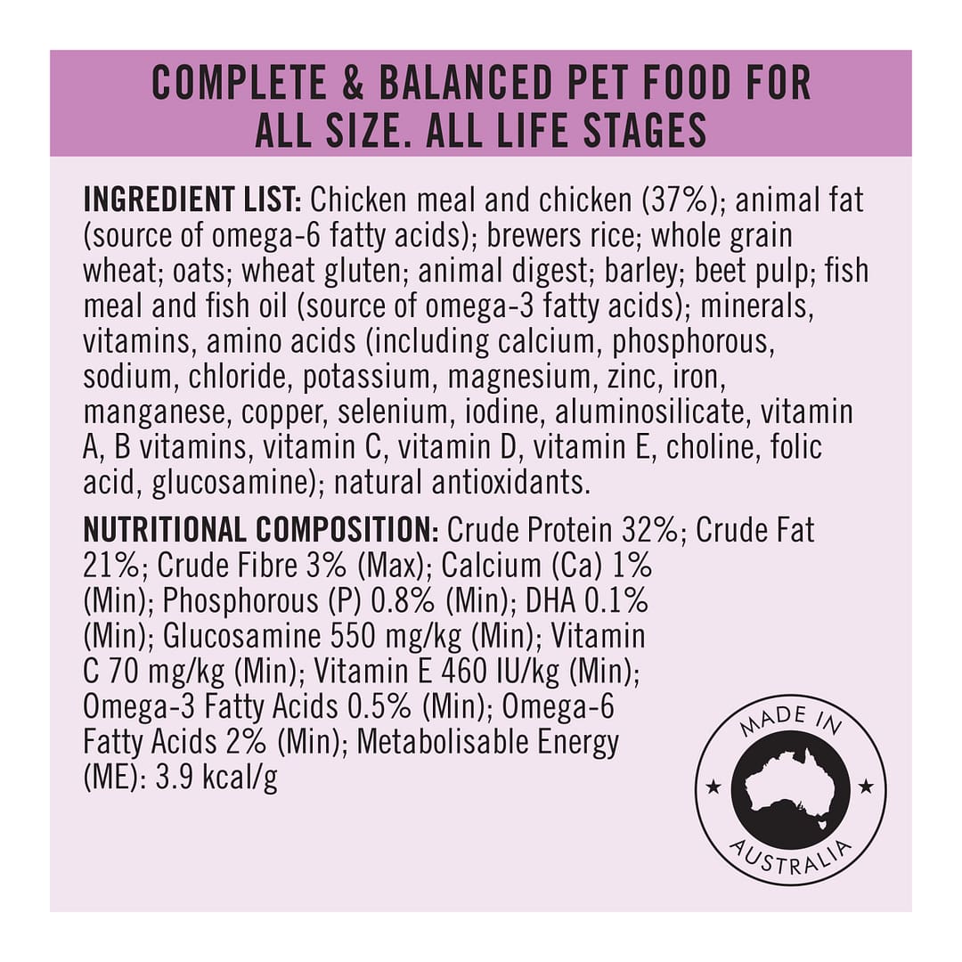 Purina PRO PLAN Performance All Size All Life Stages Chicken Formula with Colostrum - Dry Dog Food 20kg - Image 9