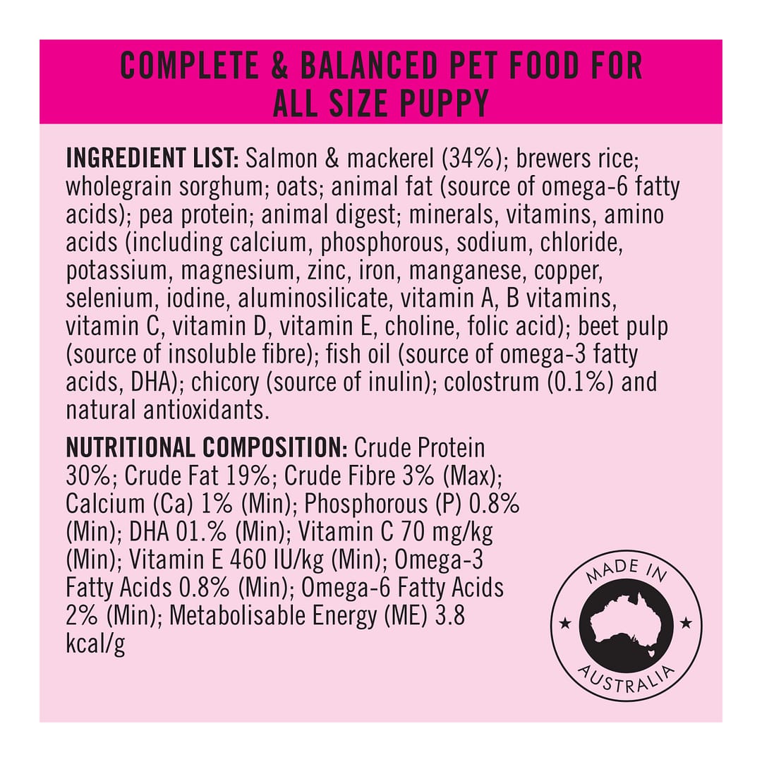 Purina PRO PLAN Puppy Sensitive Skin & Stomach Salmon & Mackerel Formula with Prebiotic Fibre - Dry Dog Food (2 Sizes) - Image 9
