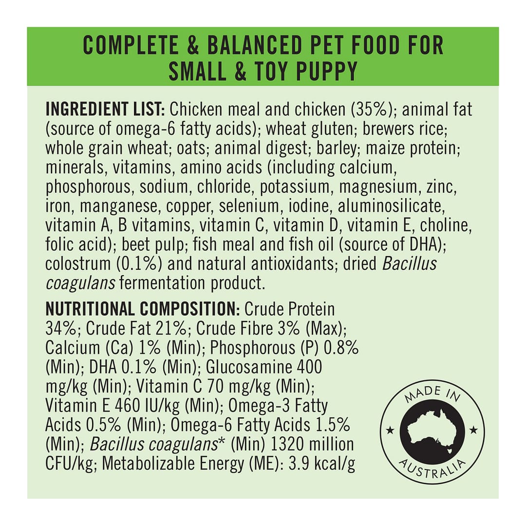 Purina PRO PLAN Puppy Small & Toy Breed Chicken Formula with Colostrum and Probiotics - Dry Dog Food (2 Sizes) - Image 8