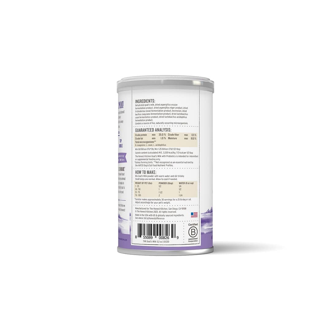 The Honest Kitchen Daily Boosters Dog Supplements & Broths Goat's Milk 5.2oz - Image 2