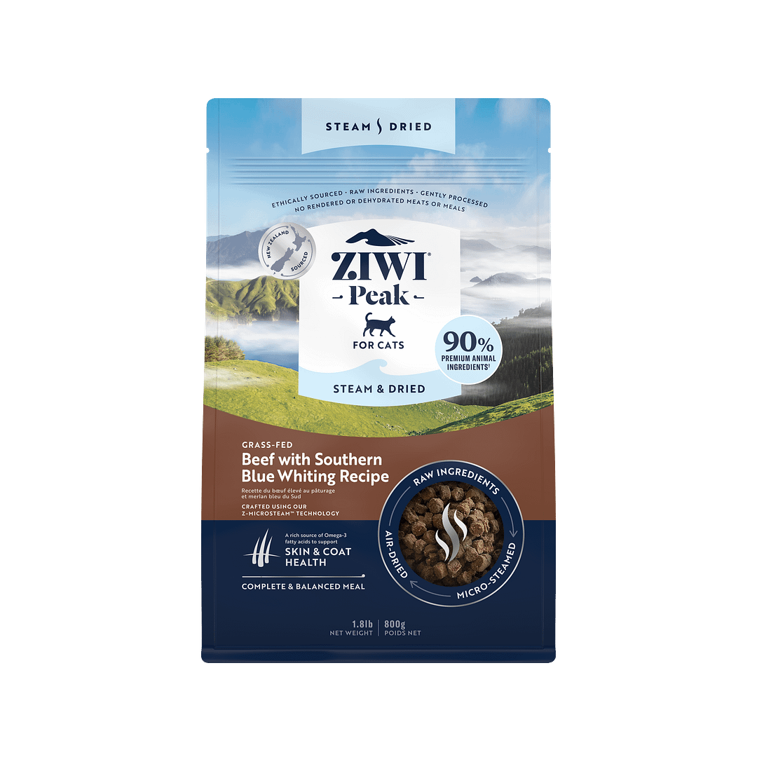 Ziwi Peak Steam Dried Beef Southern Blue Whitening Dry Cat Food (2 Sizes) - Image 8