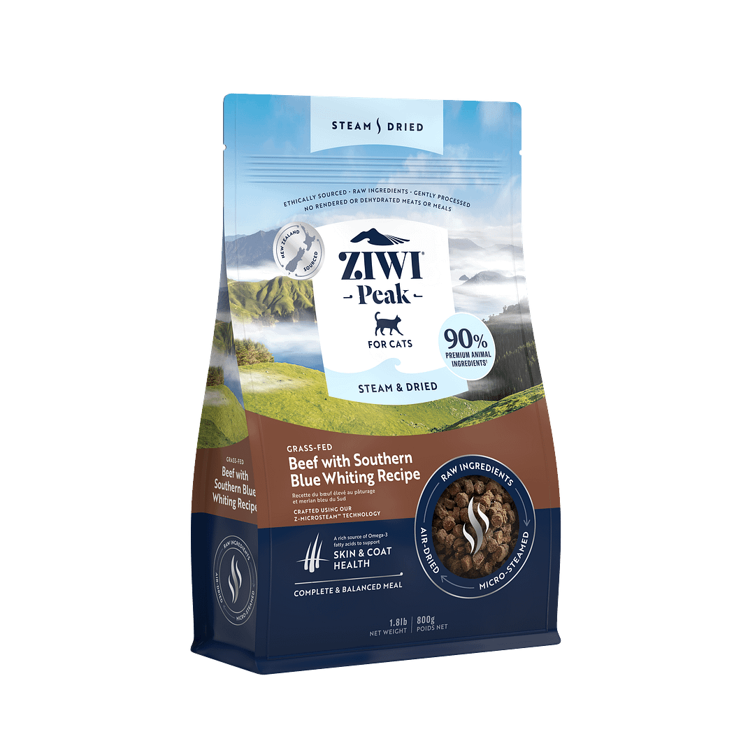Ziwi Peak Steam Dried Beef Southern Blue Whitening Dry Cat Food (2 Sizes) - Image 5
