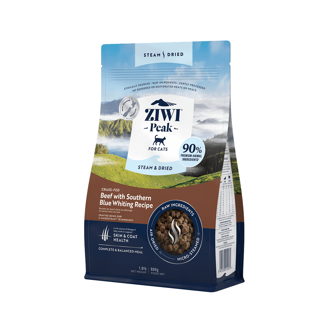Ziwi Peak Steam Dried Beef Southern Blue Whitening Dry Cat Food (2 Sizes) - Image 7