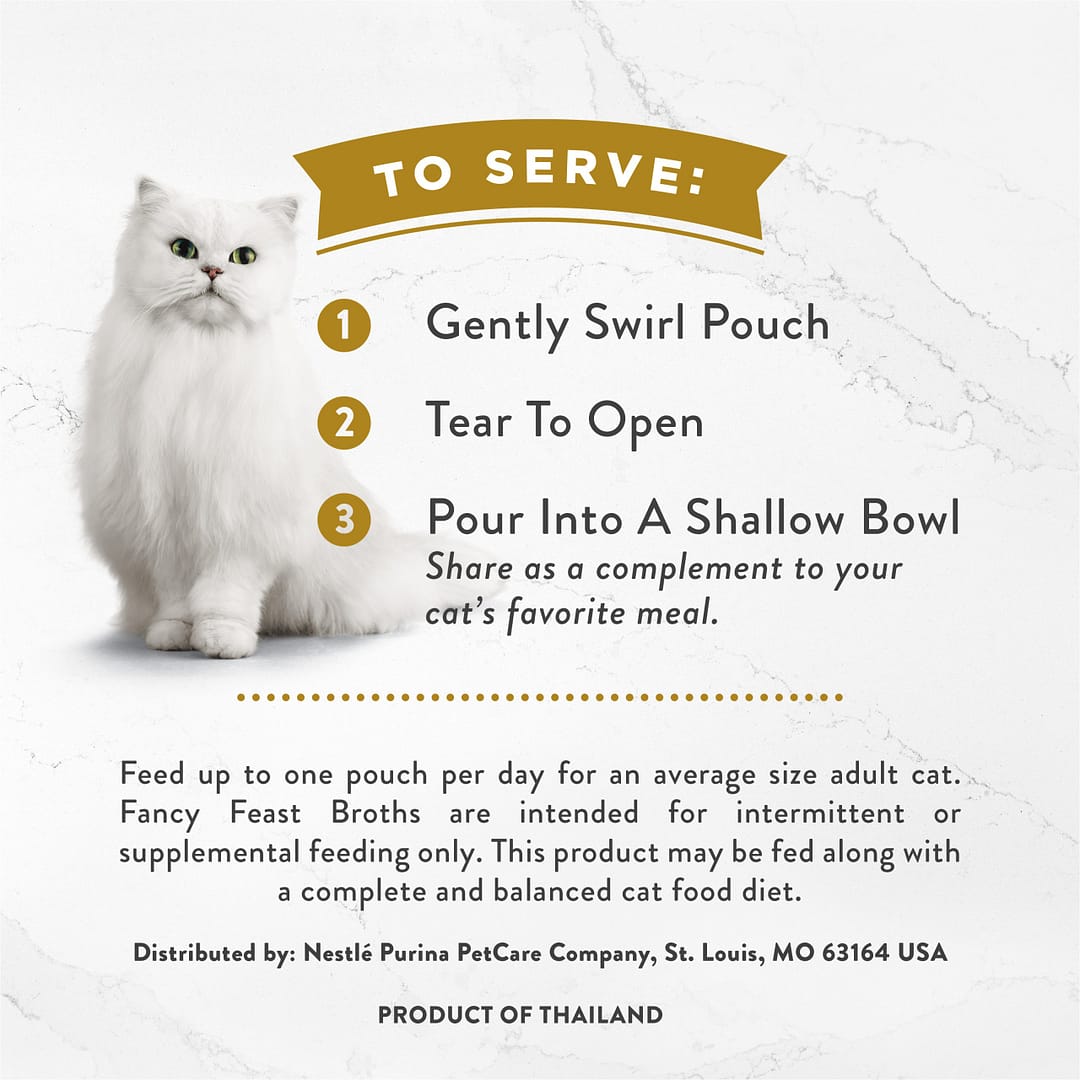 Purina Fancy Feast Broths Classic Tuna, Anchovies & Whitefish Wet Cat Food 40g - Image 7