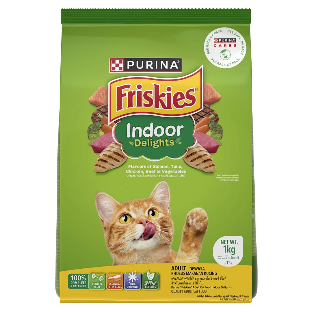 Purina FRISKIES Indoor Delights Dry Cat Food 1Kg