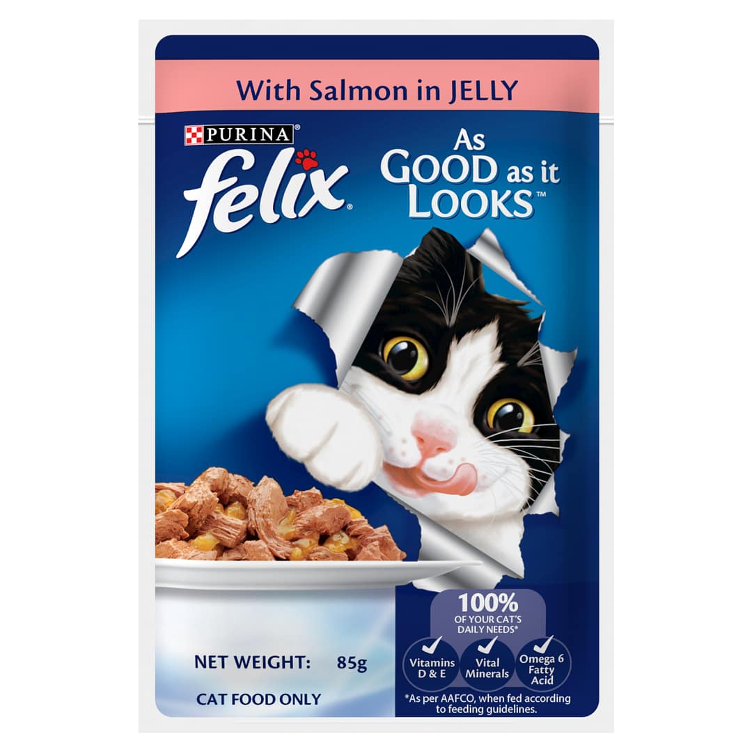 Purina FELIX Adult Salmon in Jelly Wet Cat Food 85g