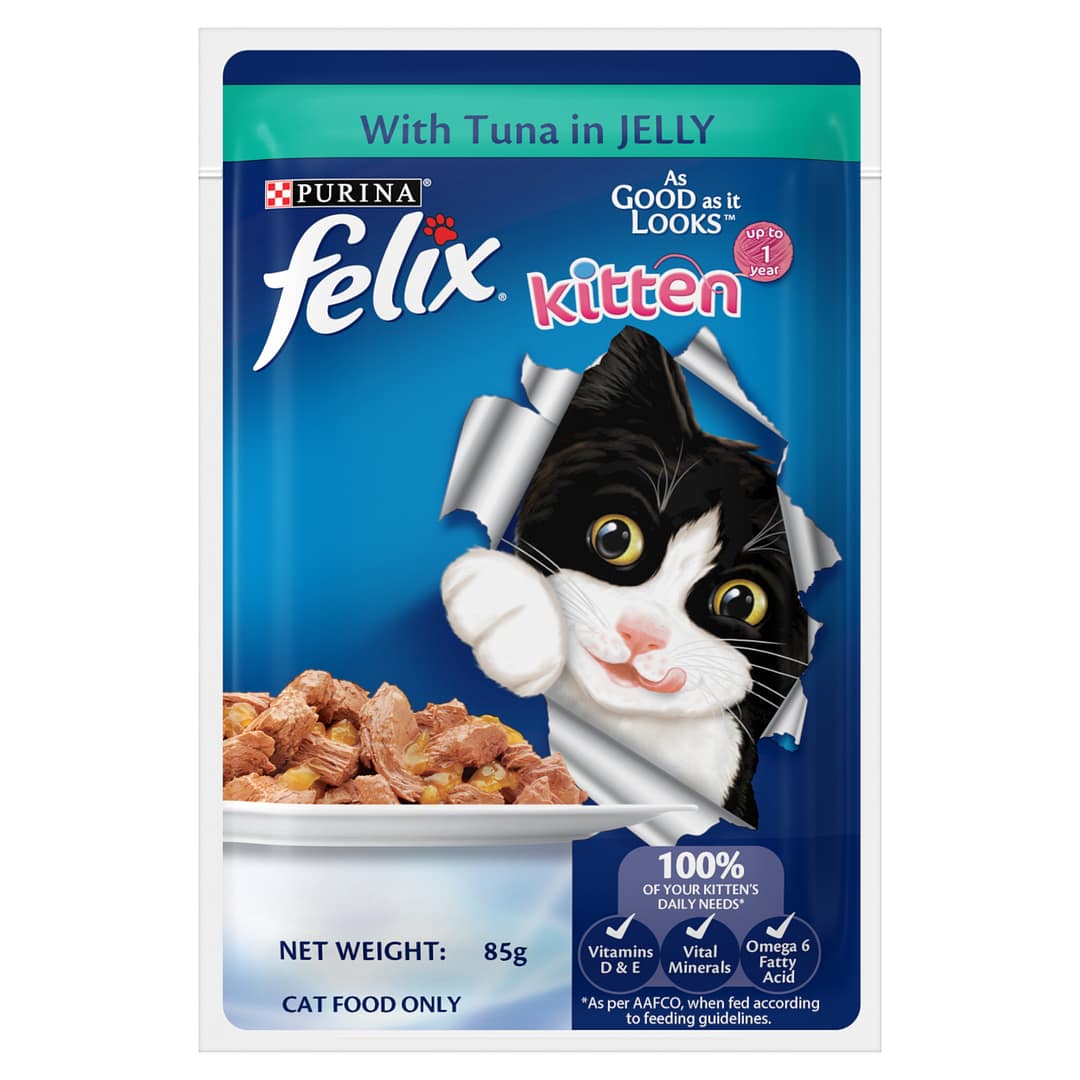 Purina FELIX Kitten Tuna in Jelly Wet Cat Food 85g