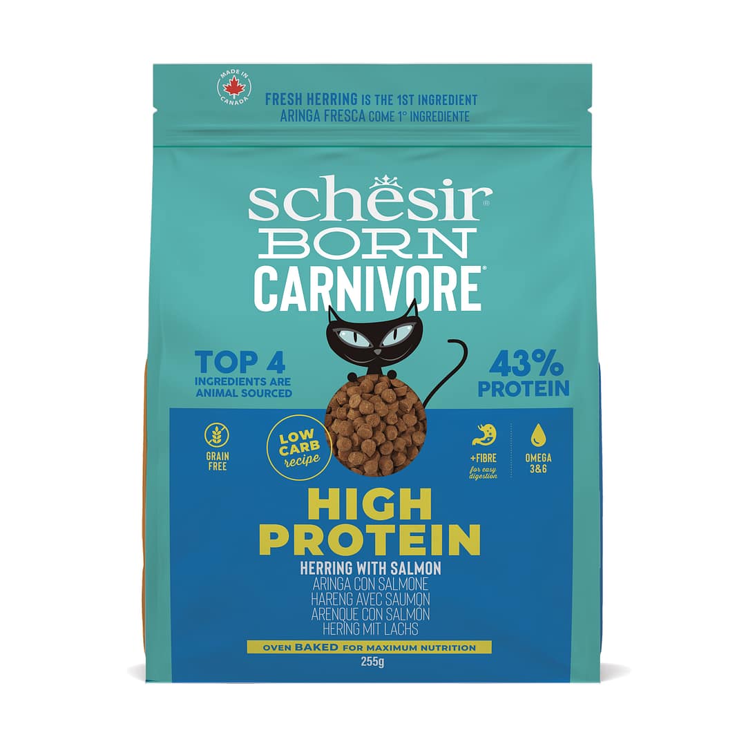 Schesir Born Carnivore Cat Baked Dry Recipe - Herring with Salmon (3 Sizes)