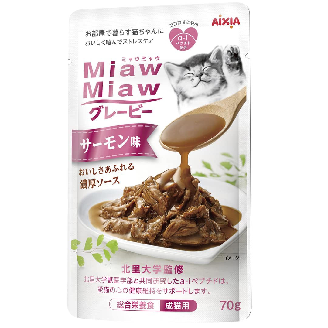Aixia Miaw Miaw Salmon In Gravy Adult Pouch Cat Food 70g