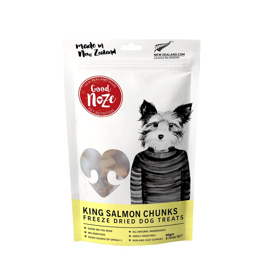 Good Noze King Salmon Chunks Freeze Dried Dog Treats 60g