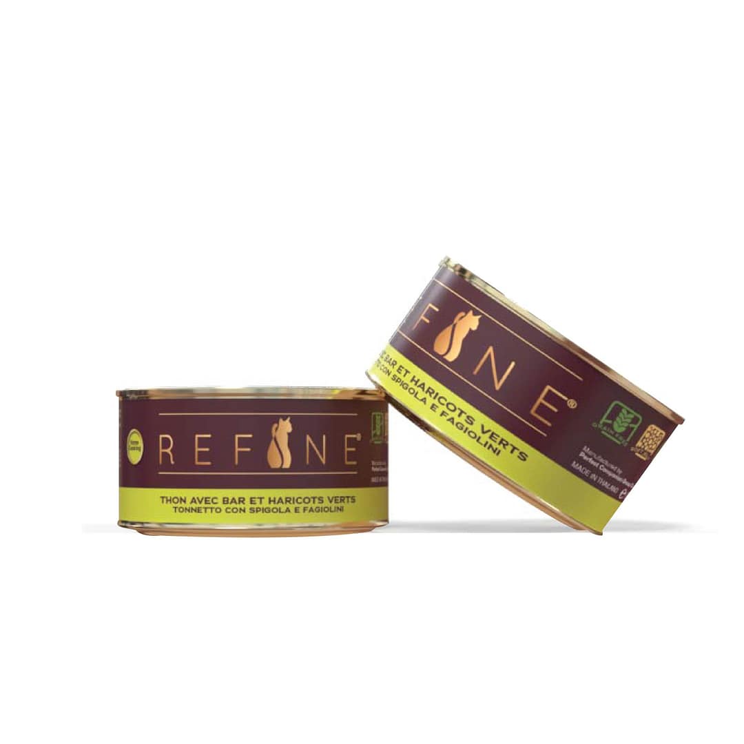SmartHeart Refine Can Adult Cat Food - Tuna with Seabass & Green Beans in Soft Jelly 80g