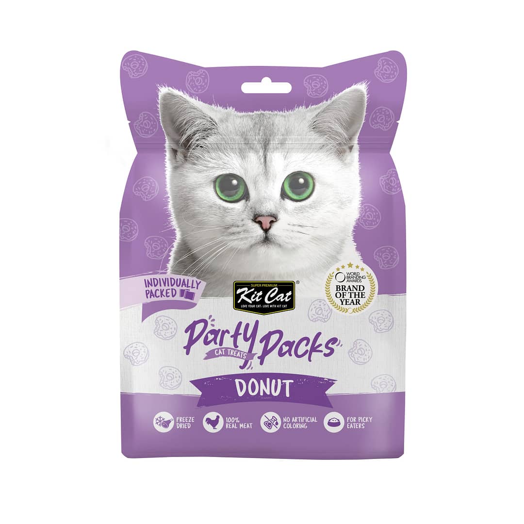 Kit Cat Party Packs Freeze Dried Treats for Cats - Donut (30g)