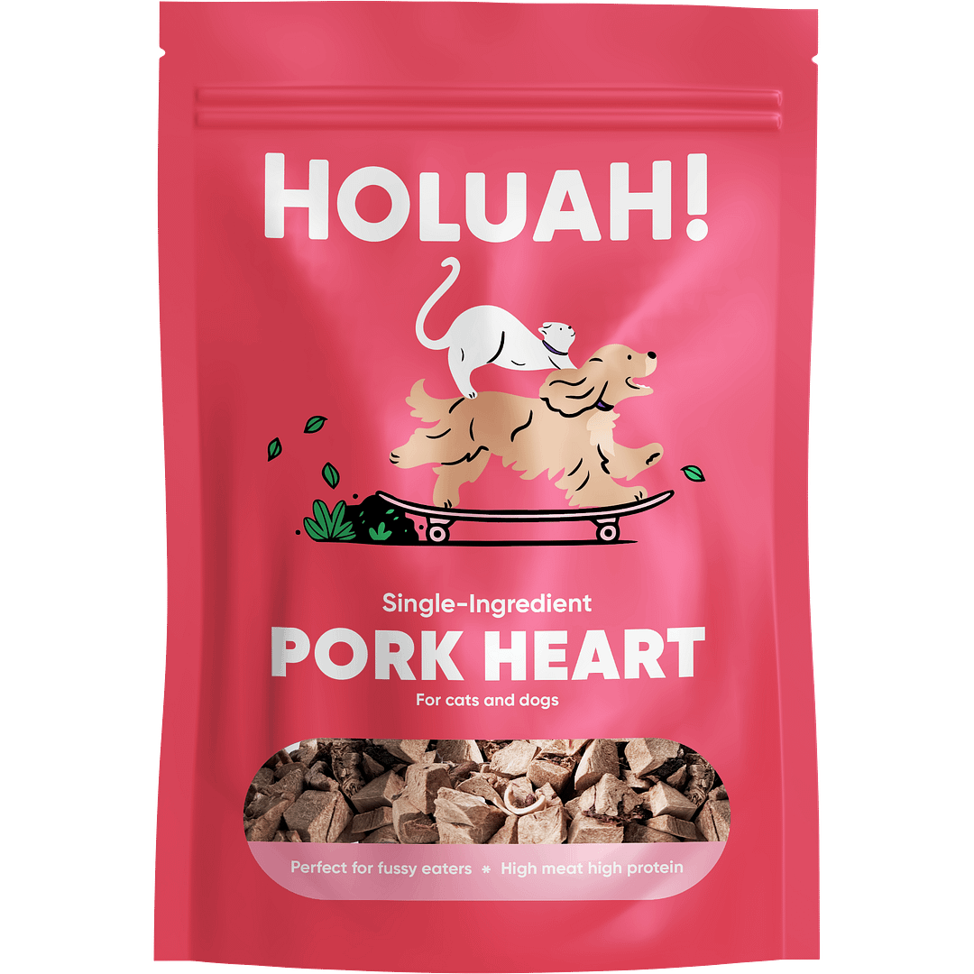 Holuah! - Freeze Dried Pork Heart Cats & Dogs Treats 70g