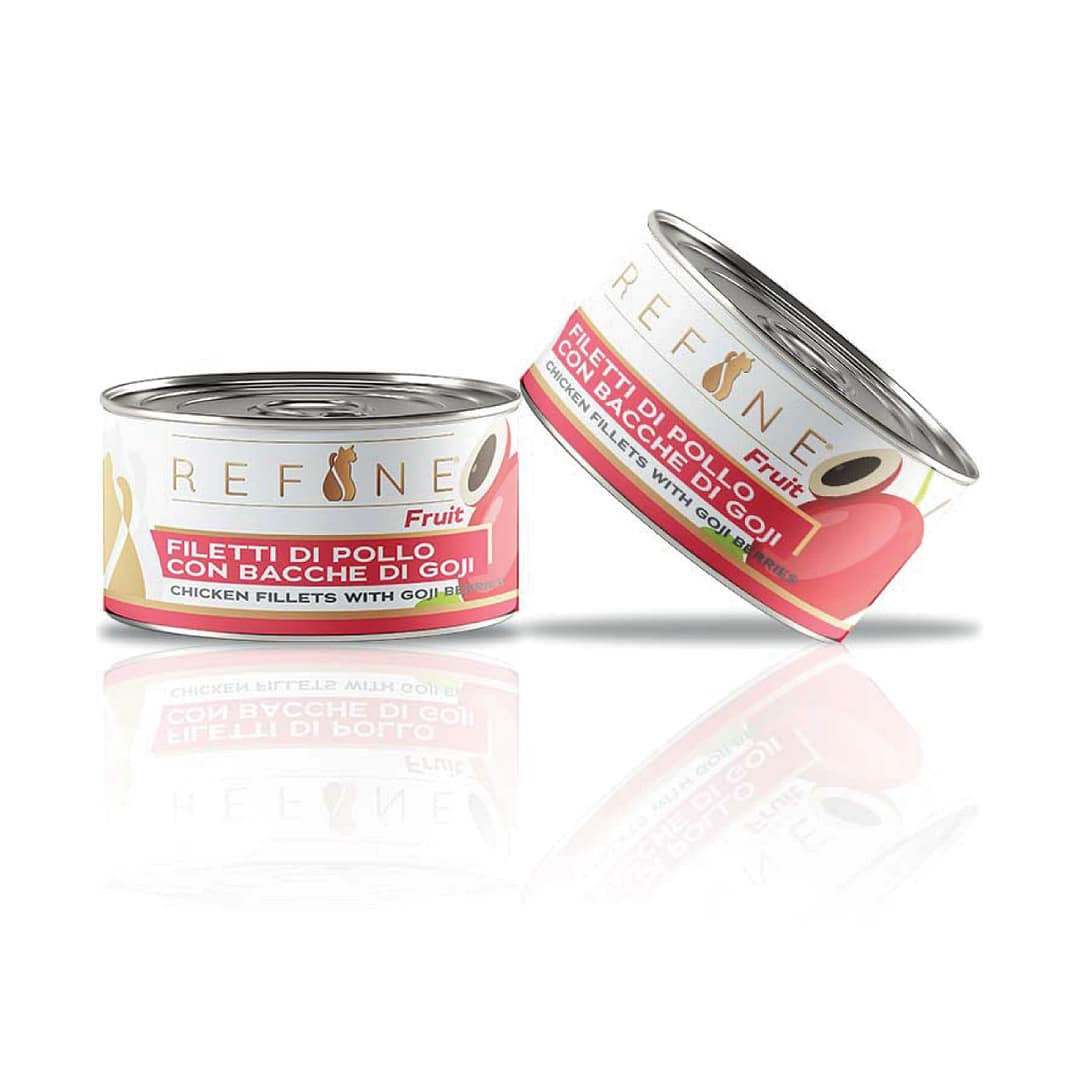 SmartHeart Refine Can Adult Cat Food - Chicken Fillets with Goji Berries in Soft Jelly 80g