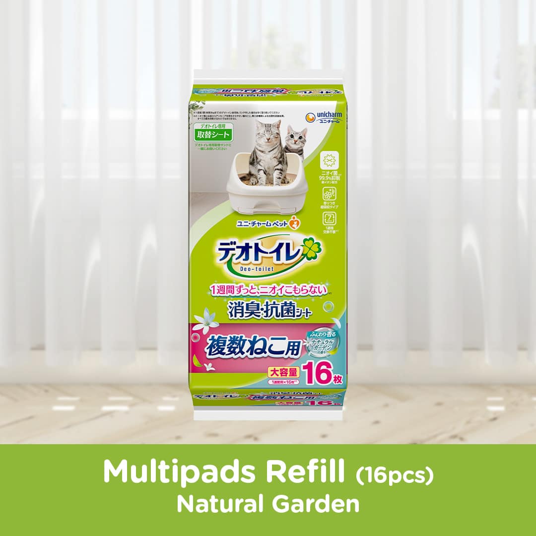 Unicharm Cat Deo-Toilet Multipads Refill Natural Garden 16pcs