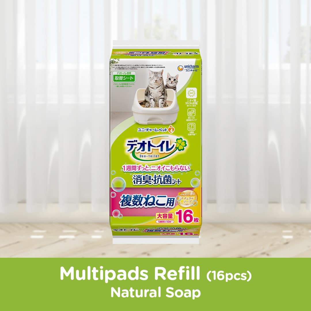 Unicharm Cat Deo-Toilet Multipads Refill Natural Soap 16pcs