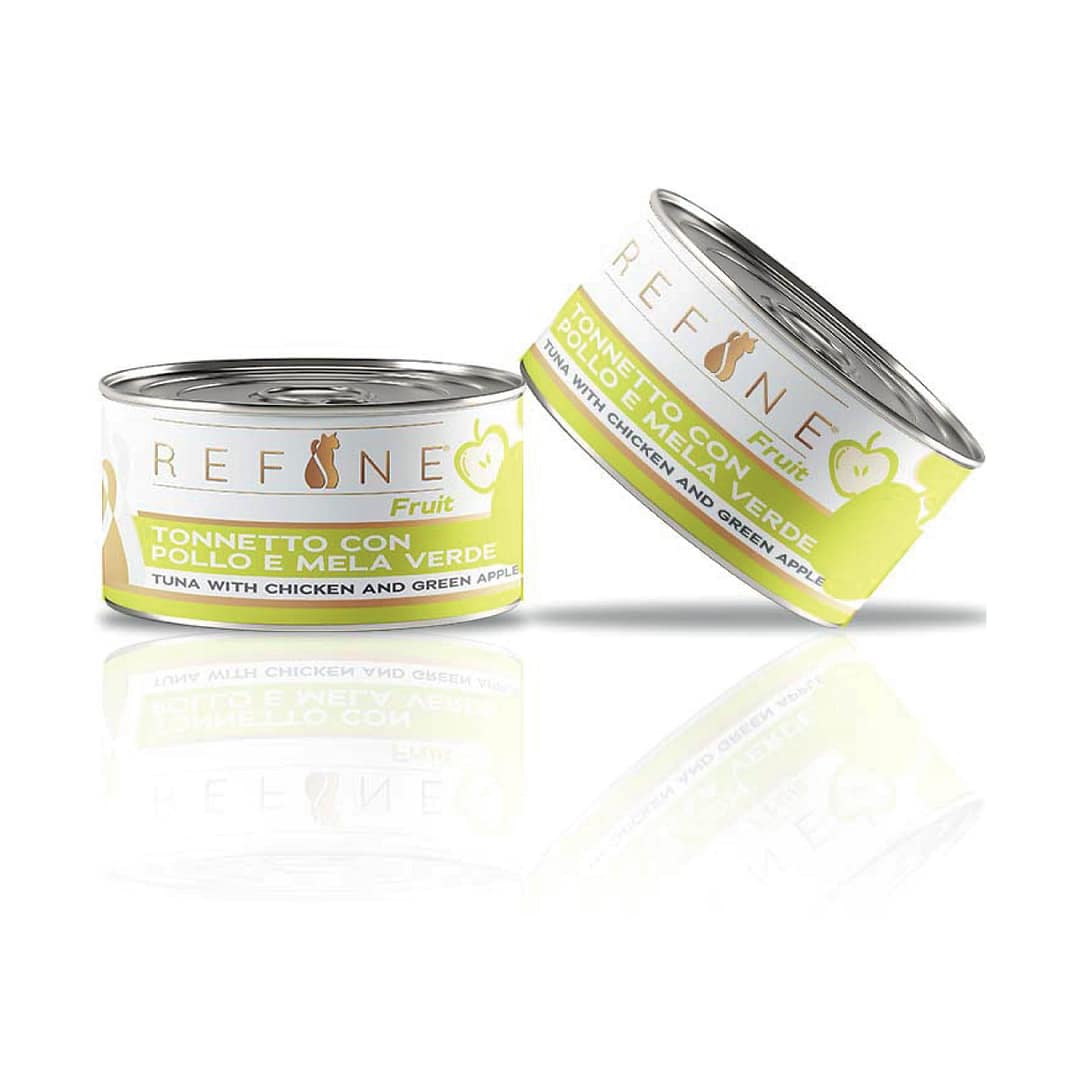 SmartHeart Refine Can Adult Cat Food - Tuna with Chicken & Green Apple in Soft Jelly 80g