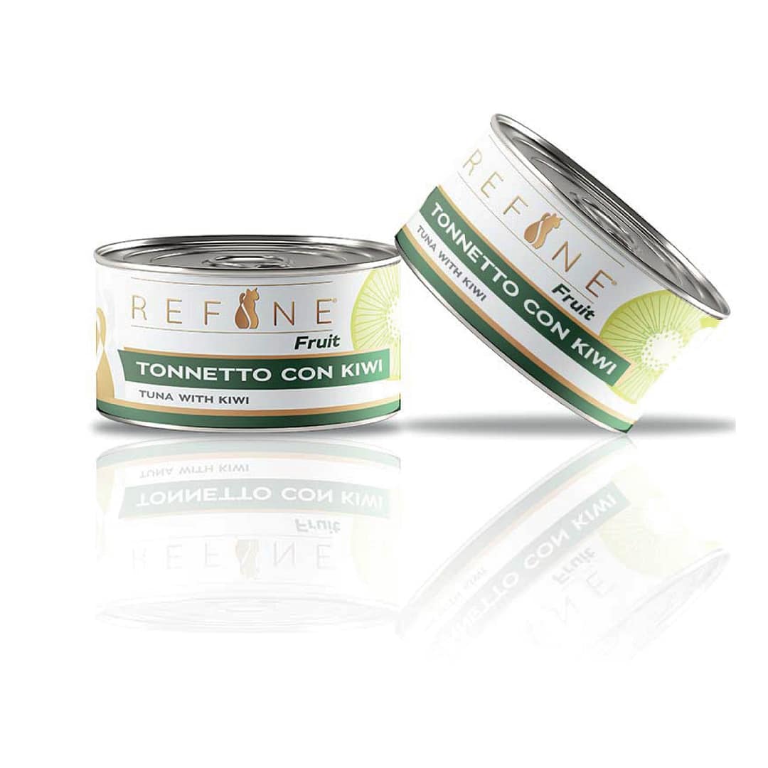 SmartHeart Refine Can Adult Cat Food - Tuna with Kiwi in Soft Jelly 80g