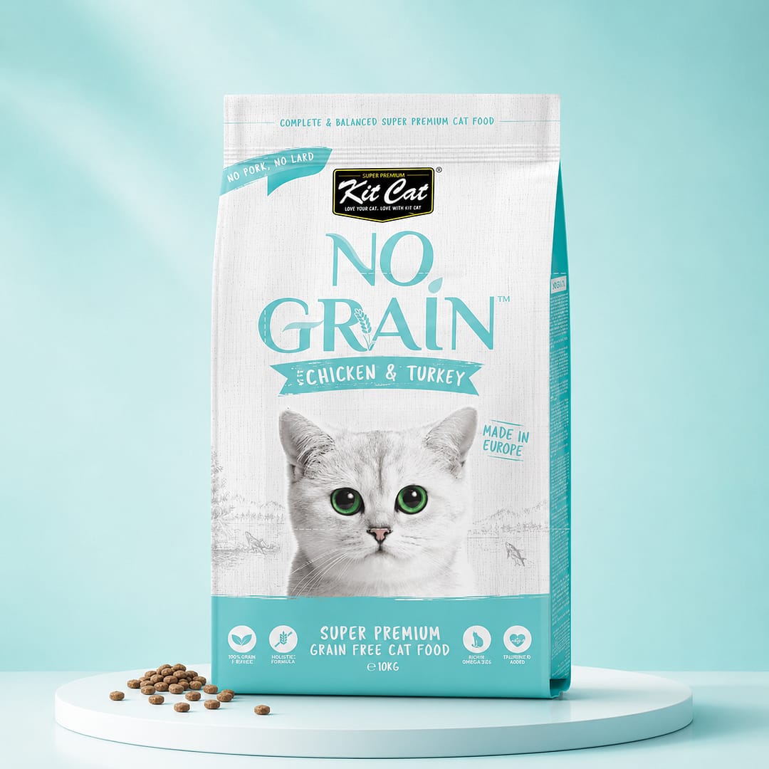 Kit Cat No Grain Dry Cat Food 10kg ( Chicken & Turkey) exp:9/9/26