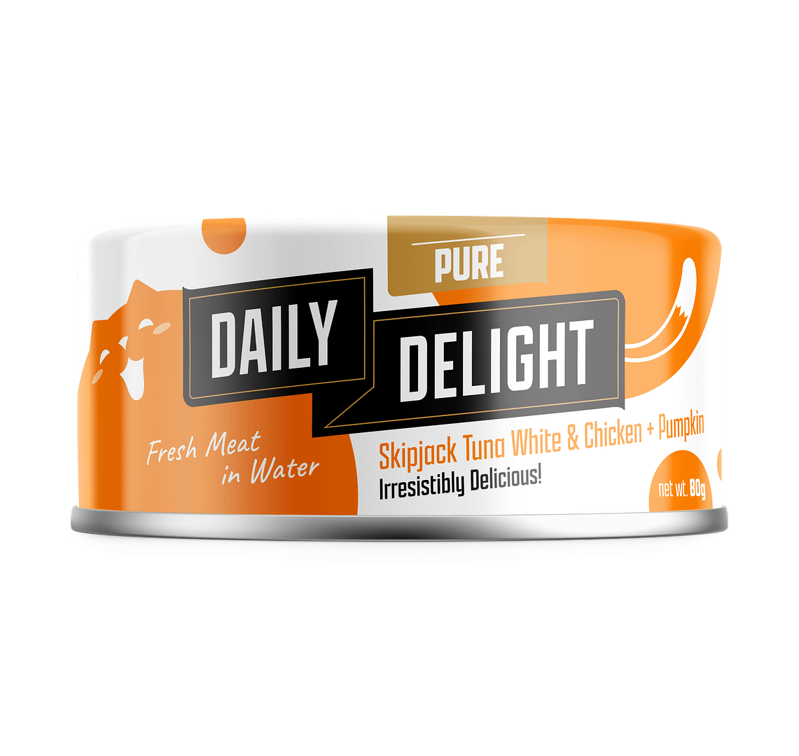 Daily Delight Pure Skipjack Tuna White & Chicken With Pumpkin Wet Cat Food 80g
