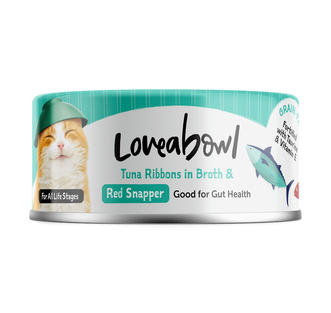 Loveabowl Tuna Ribbons in Broth with Red Snapper Wet Food for Cat 70g