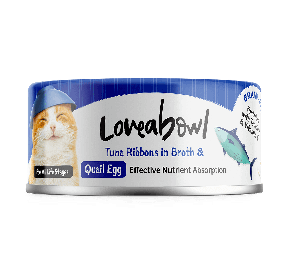Loveabowl Tuna Ribbons in Broth with Quail Egg Wet Food for Cat 70g