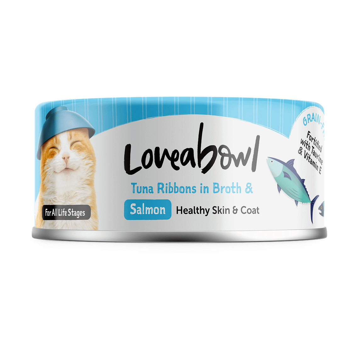Loveabowl Tuna Ribbons in Broth with Salmon Wet Food for Cat 70g