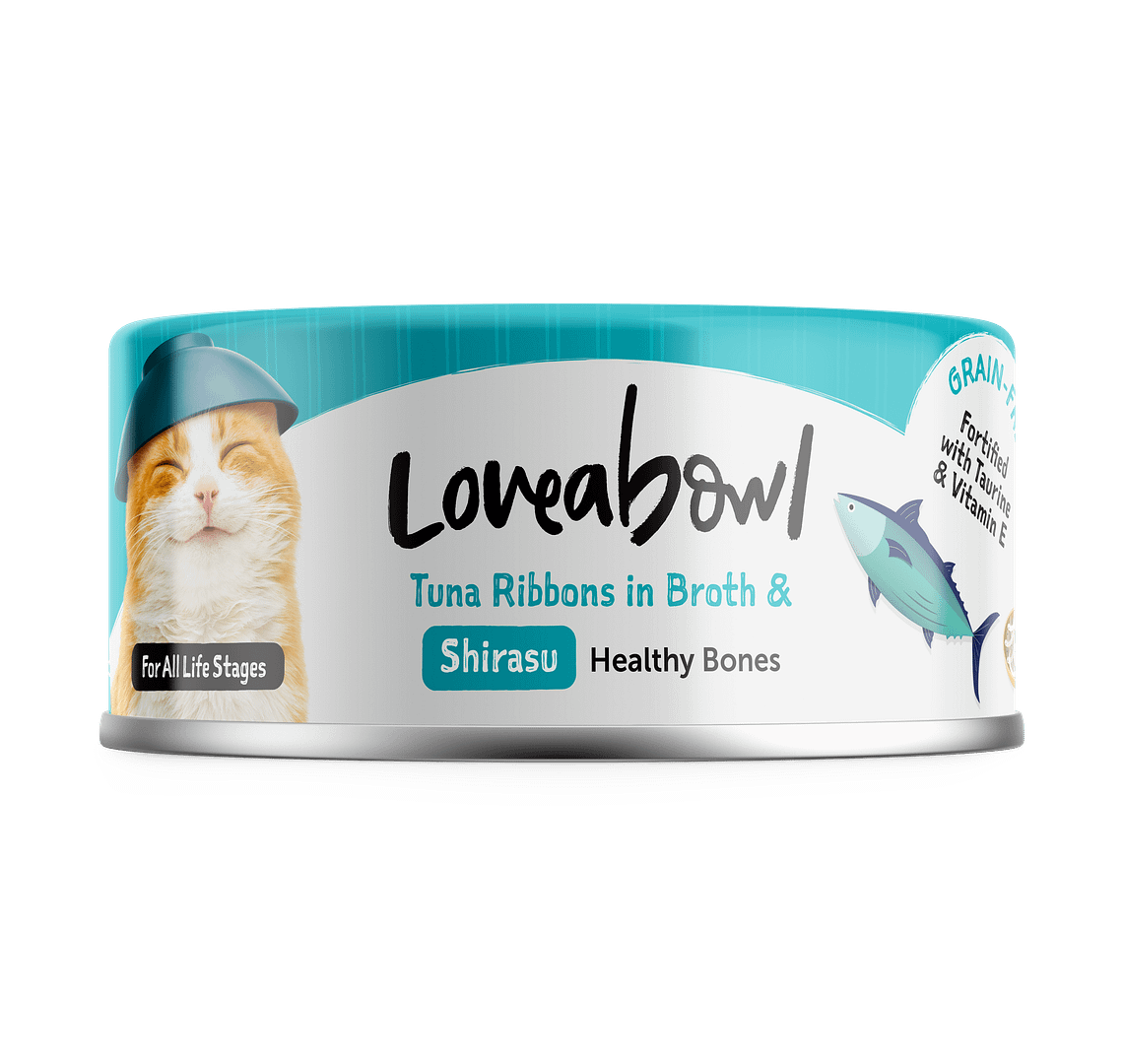 Loveabowl Tuna Ribbons in Broth with Shirasu Wet Food for Cat 70g