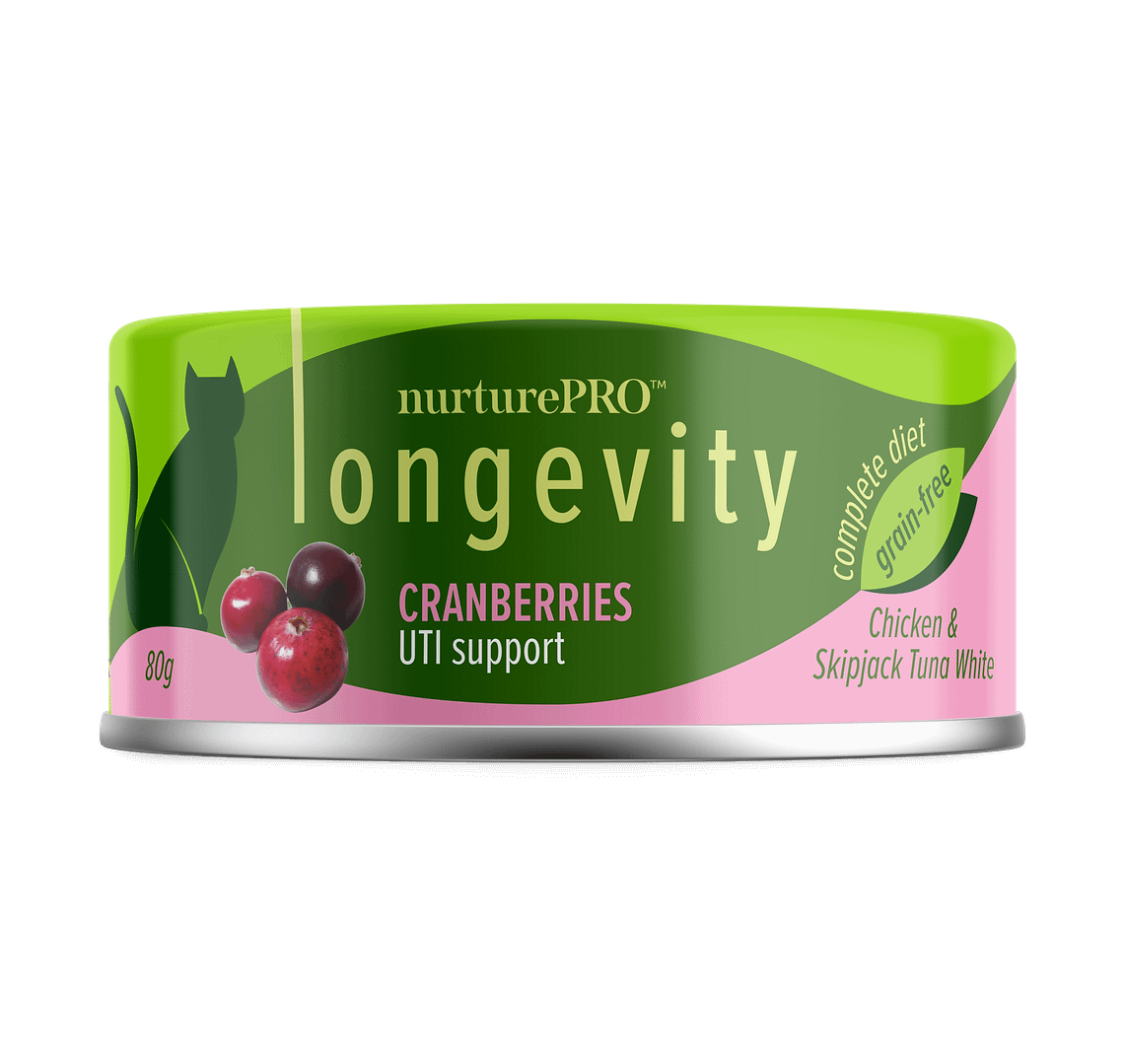 Nurture Pro Longevity Chicken & Skipjack Tuna White Meat with Cranberries Wet Cat Food 80g