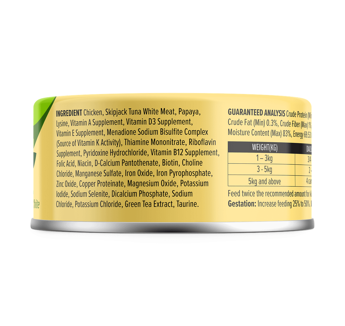 Nurture Pro Longevity Chicken & Skipjack Tuna White Meat with Papaya Wet Cat Food 80g - Image 2