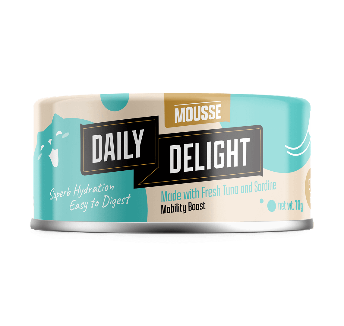 Daily Delight Mousse Tuna & Sardine Wet Cat Food 70g