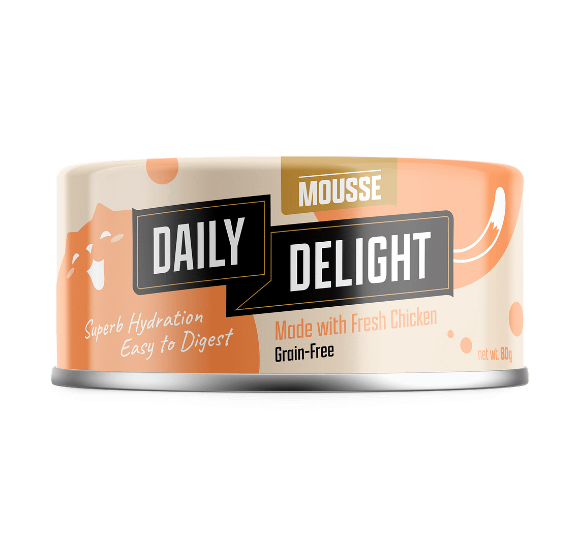 Daily Delight Mousse With Chicken Grain-Free Wet Cat Food 80g