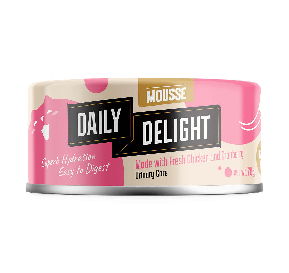 Daily Delight Mousse Chicken & Cranberry Wet Cat Food 70g