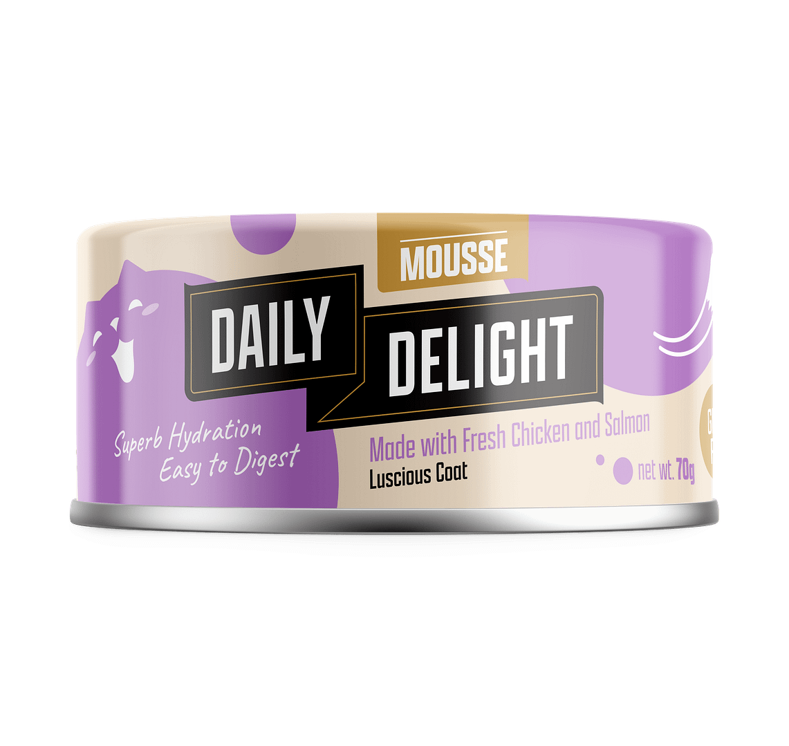 Daily Delight Mousse Chicken & Salmon Wet Cat Food 70g