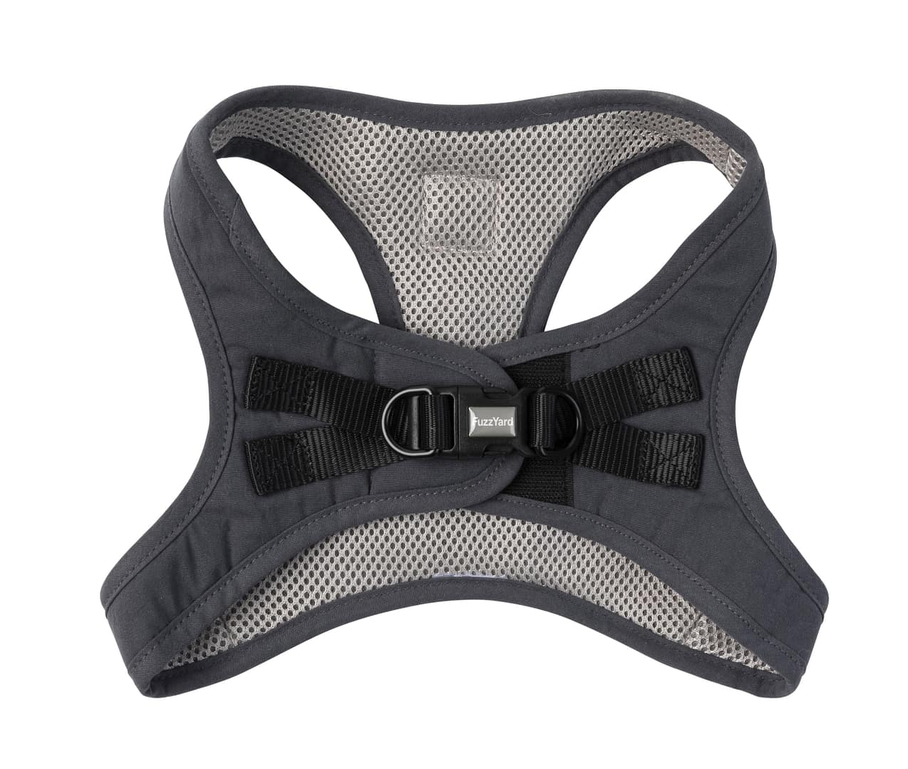 FuzzYard Cotton Step-in Dog Harness, Slate Grey