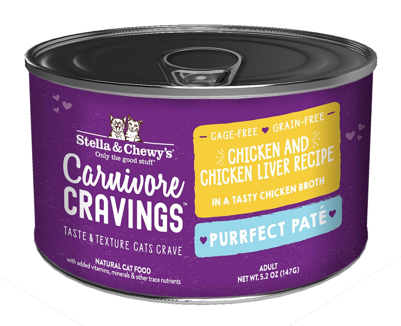 Stella & Chewy's Carnivore Cravings-Purrfect Pate Chicken & Chicken Liver Pate Recipe in Broth 5.2oz
