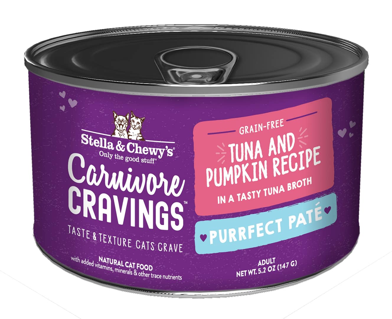 Stella & Chewy's Carnivore Cravings-Purrfect Pate Tuna & Pumpkin Pate Recipe in Broth 5.2oz