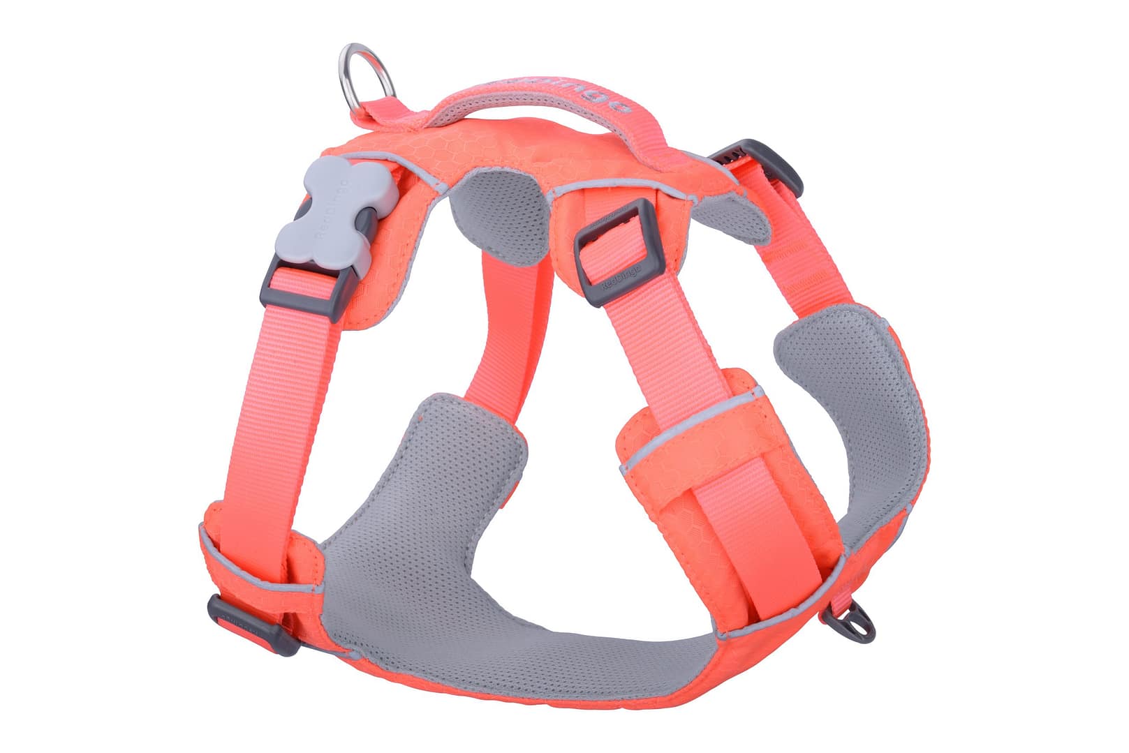 Red Dingo Dog Sport Harness Hi-Vis Peach 5 Sizes)