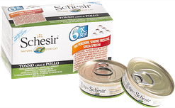 Schesir Cat Multipack in Jelly Tuna with Chicken Fillets Wet Cat Food 50g