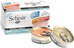 Schesir Cat Multipack in Jelly Tuna with Sea Bream Wet Cat Food 50g