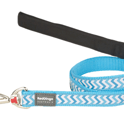 Red Dingo Fixed Reflective Ziggy Lead - Turquoise
