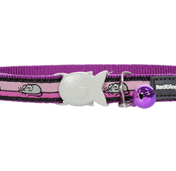 Red Dingo Cat Design Collar - Mouse Purple