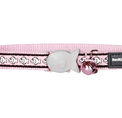 Red Dingo Cat Reflective Collar - Fish Pink