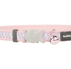 Red Dingo Cat Reflective Ziggy Collar - Pink